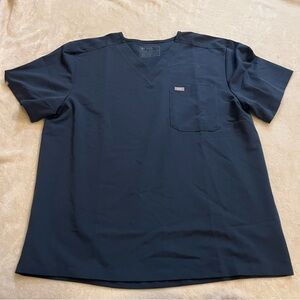 FIGS Leon Scrub Top Dark Harbor Blue